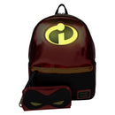 The Incredibles 20th Anniversary Light Up Metallic Cosplay Mini Backpack with Coin Bag