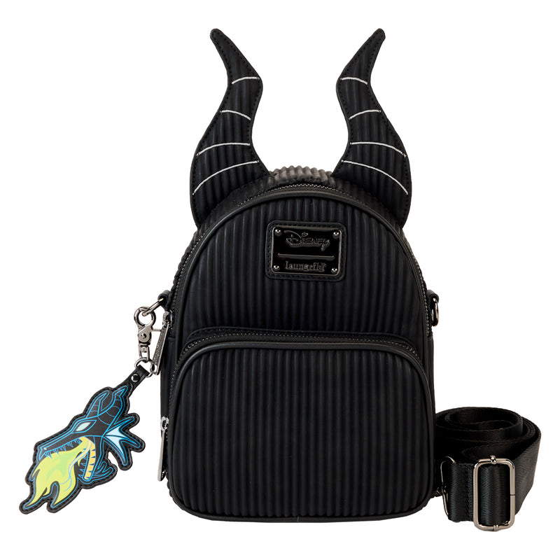 Disney Villains Maleficent Dragon Horns Convertible Mini Backpack & Crossbody Bag