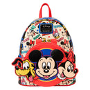 Mickey & Friends Classic All-Over Print Mini Backpack With Ear Headband