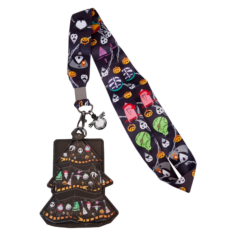 Nightmare Before Christmas Tree String Lights Lanyard With Card Holder