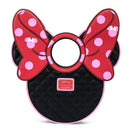 Disney Minnie Mouse Quilted Pink Polka Dot Bow Head Crossbody Bag