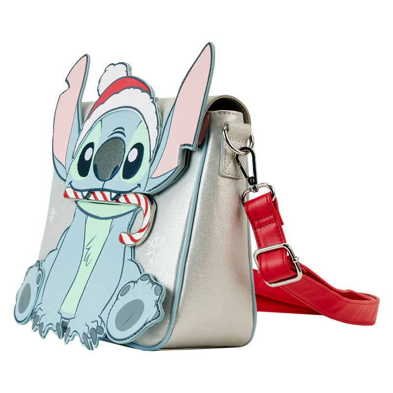 Disney Stitch Holiday Glitter Crossbody Bag