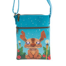 Disney Lilo and Stitch Carved Wood Tiki Stitch Passport Bag