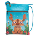 Disney Lilo and Stitch Carved Wood Tiki Stitch Passport Bag