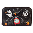 Nightmare Before Christmas Tree String Lights Glow Zip Around Wallet