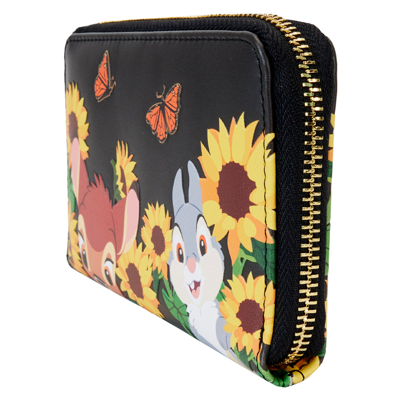 Bambi Sunflower Friends Zip Around Wallet