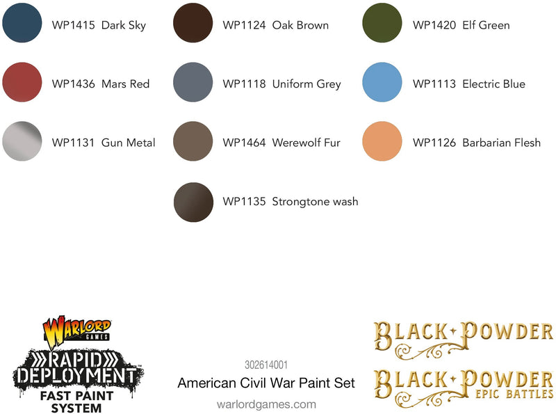 Black Powder: American Civil War Paint Set