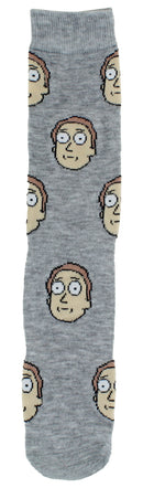 Rick and Morty Men's Casual Crew Socks, 6-Pack, Size 8-12