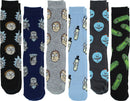 Rick and Morty Men's Casual Crew Socks, 6-Pack, Size 8-12