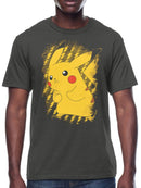 Pokemon Pikachu Electric Static Power Men's T-Shirt, Grey