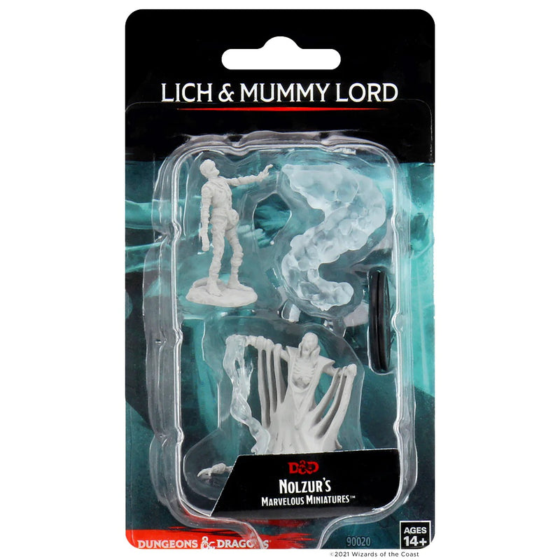 Dungeons & Dragons Nolzur's Marvelous Unpainted Miniatures: Lich & Mummy Lord