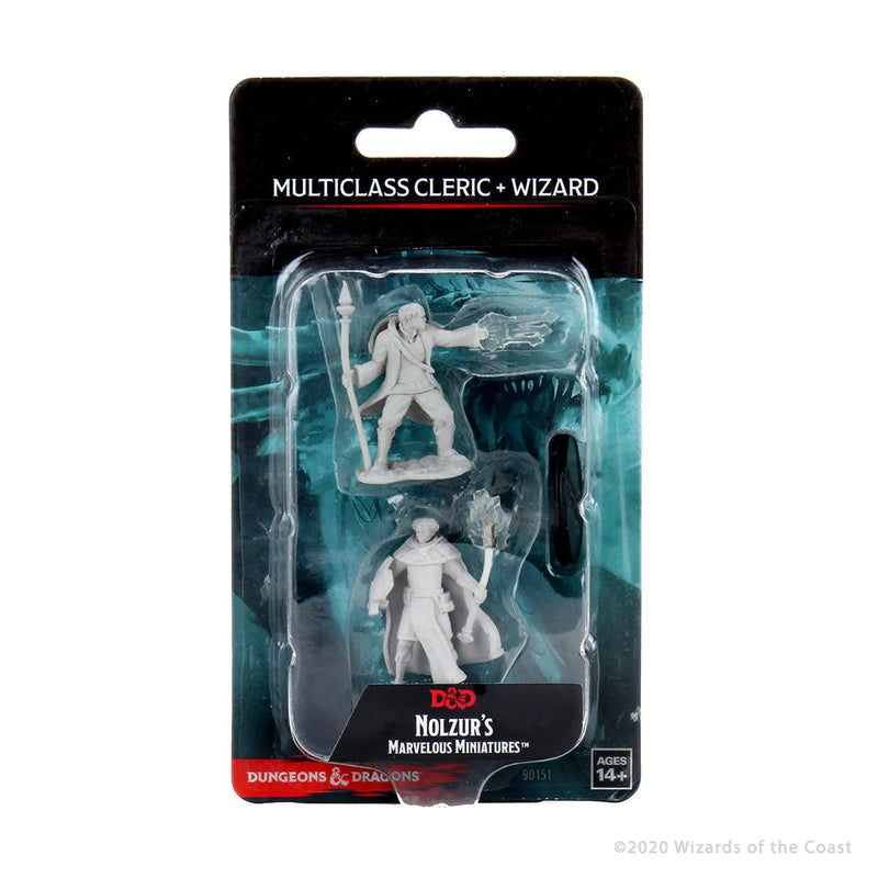 Dungeons & Dragons Unpainted Miniatures: Multiclass Cleric & Wizard (Male)