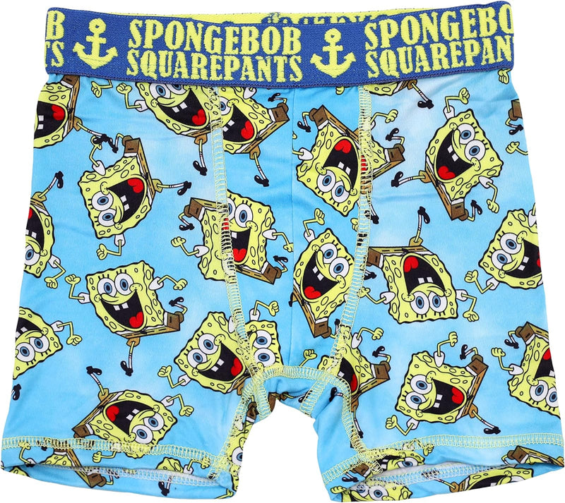 Spongebob Squarepants Youth Boys' Athletic Boxer Briefs, 4-Pack