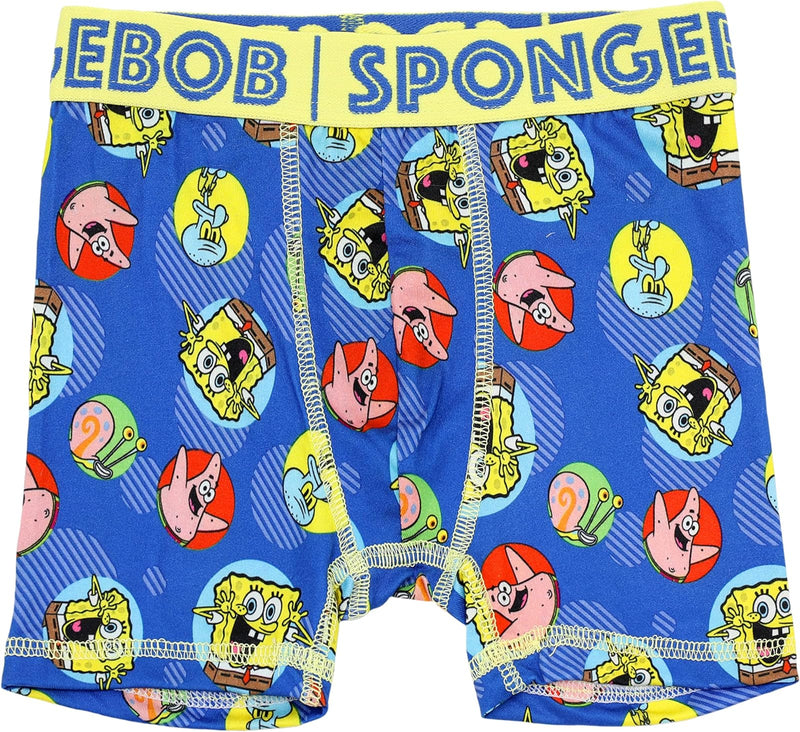Spongebob Squarepants Youth Boys' Athletic Boxer Briefs, 4-Pack
