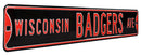 Wisconsin Badgers Ave Steel Street Sign