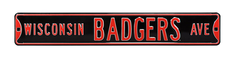 Wisconsin Badgers Ave Steel Street Sign