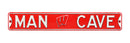 Wisconsin Badgers Man Cave 6" x 36" Metal Street Sign