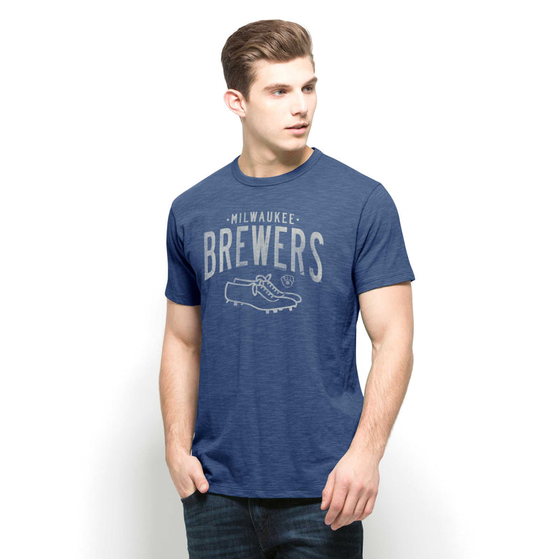 Milwaukee Brewers Bleacher Men's Blue Scrum Basic Shirt