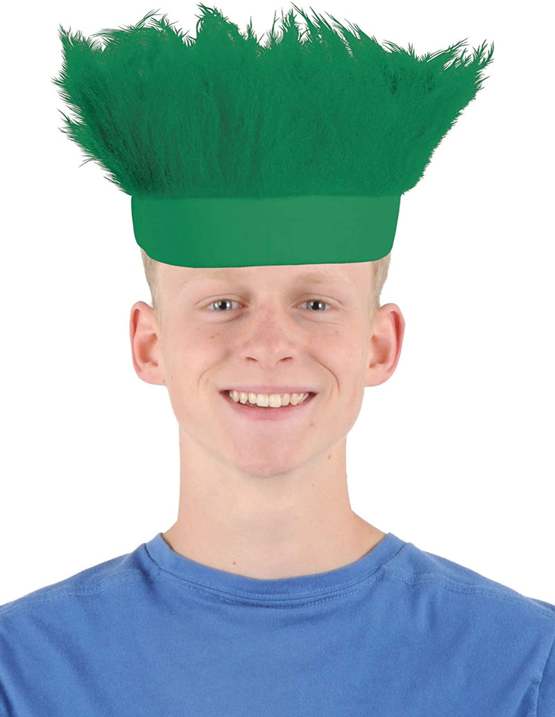Hairy Wig Headband, One Size, Green