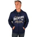 Milwaukee Brewers Men's Big & Tall Zip-Up Hoodie