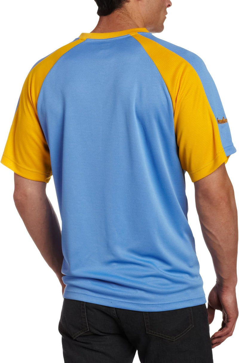 Milwaukee Brewers Fireballer Short Sleeve V-Neck Synthetic Raglan Shirt