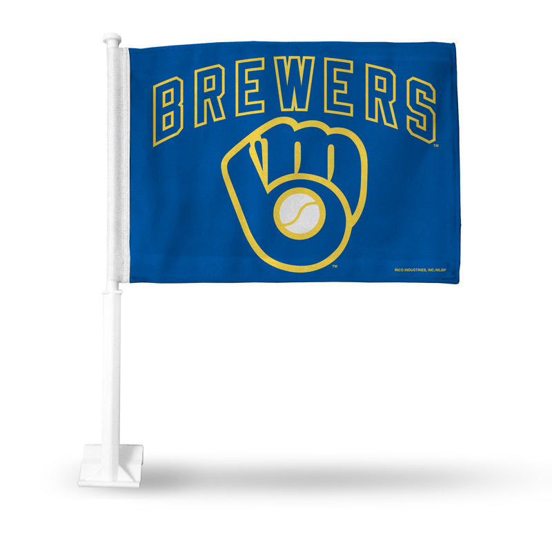 Milwaukee Brewers Glove Logo Car Flag