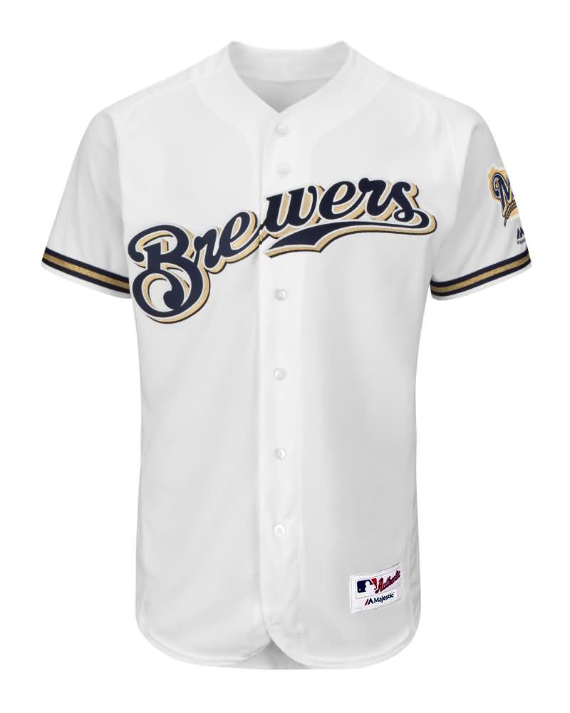 Milwaukee Brewers Youth Authentic Collection Jersey (White)