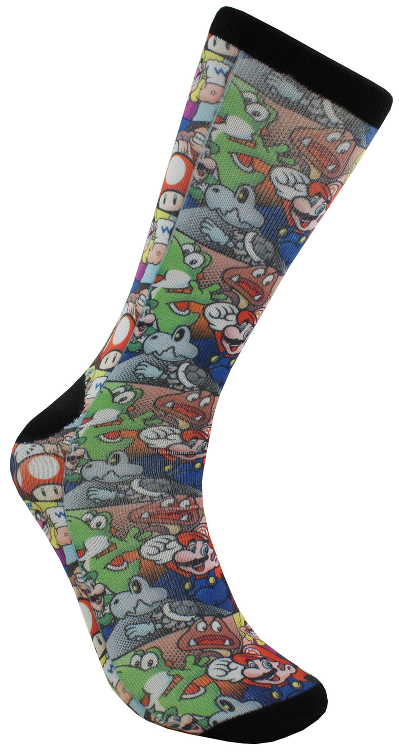 Nintendo Mario Sublimated Crew Socks