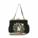 Ghost In Strawberry Field Kisslock Handbag - Black