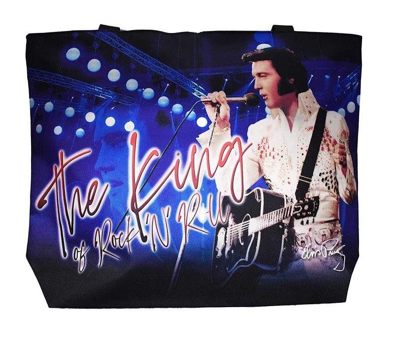 Elvis Presley The King White Jumpsuit Tote Bag