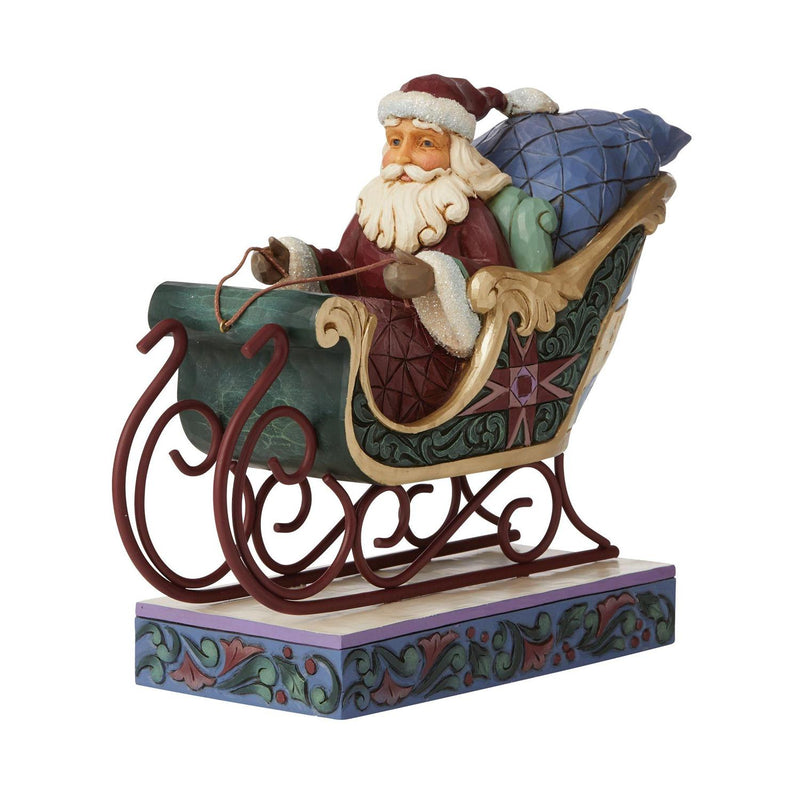 Jim Shore Heartwood Creek Santa in Sleigh Event Figurine