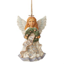 White Woodland Angel Dated 2021 Hanging Ornament