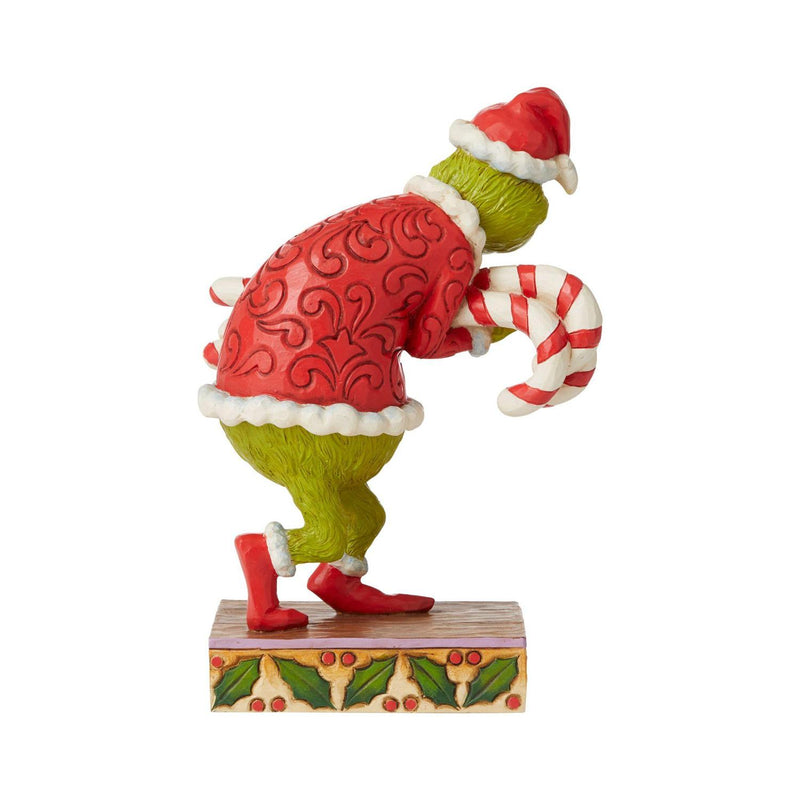 Dr. Seuss The Grinch Stealing Oversized Candy Canes Figurine