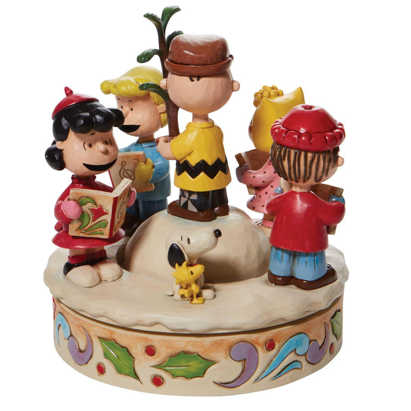 Peanuts Charlie Brown & Friends Spreading Christmas Cheer Figurine