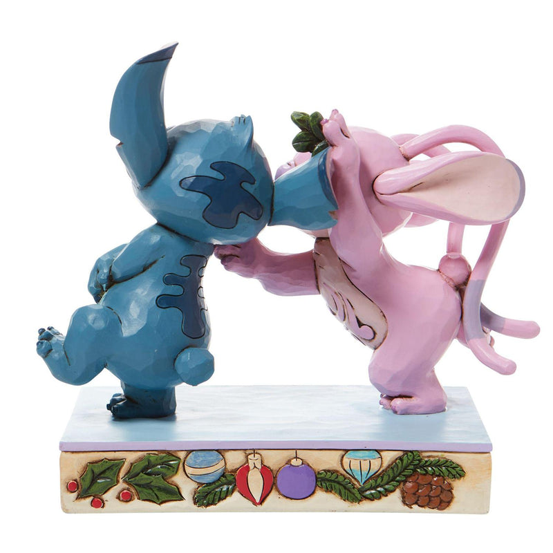 Disney Traditions Angel & Stitch Mistoletoe Kisses Figurine