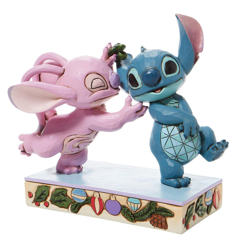 Disney Traditions Angel & Stitch Mistoletoe Kisses Figurine