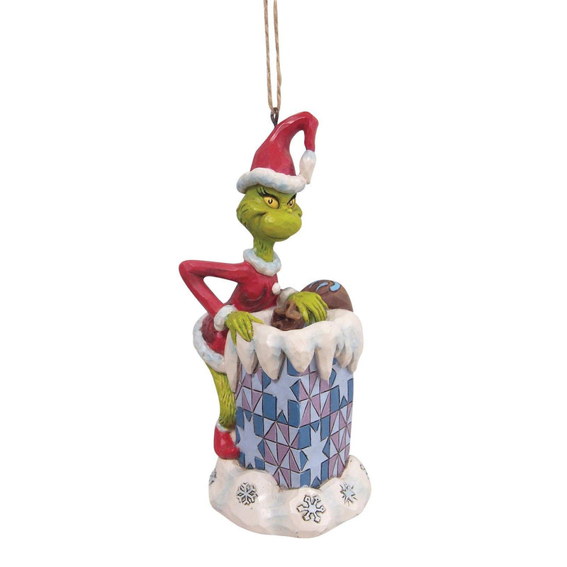 Dr. Seuss The Grinch Climbing in Chimney Ornament