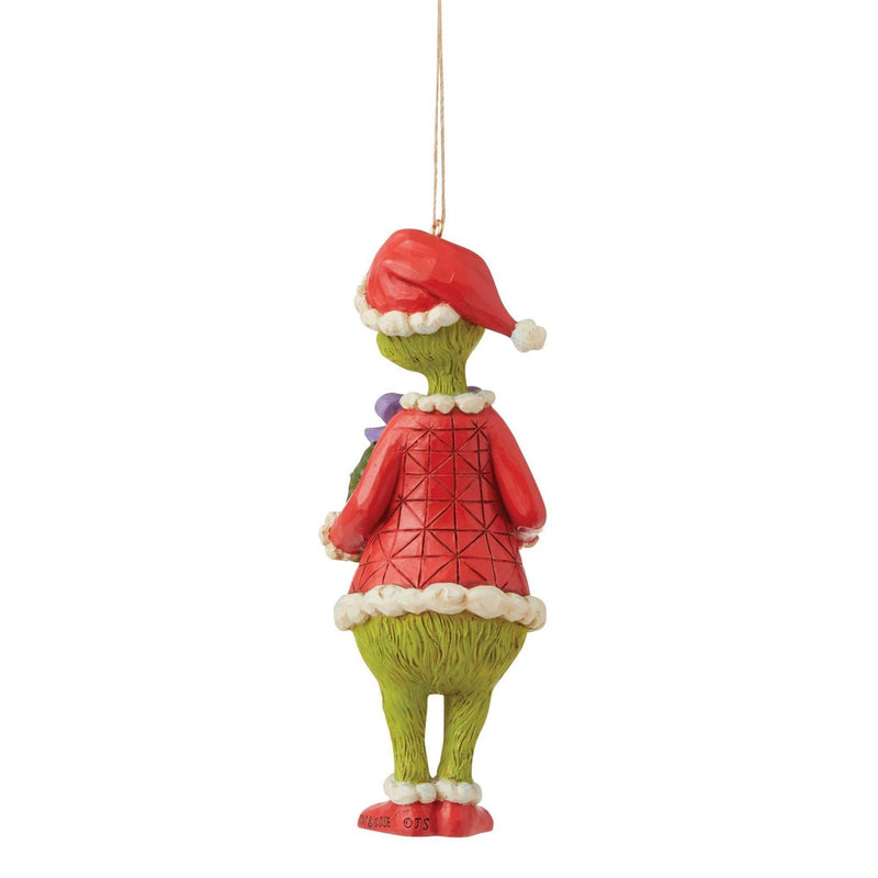 Dr. Seuss The Grinch Holding Wreath Ornament
