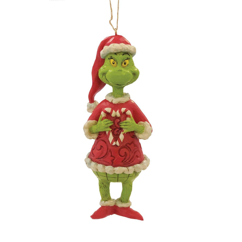 Dr. Seuss The Grinch Holding Candy Cane Ornament
