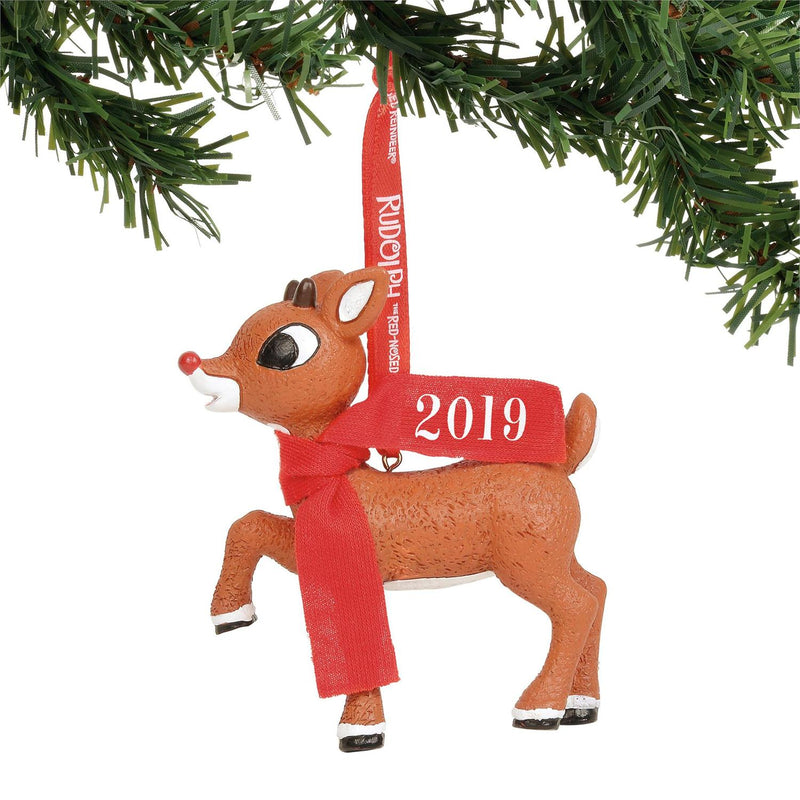 Rudolph 2019 Dated 3.25" Hanging Ornament