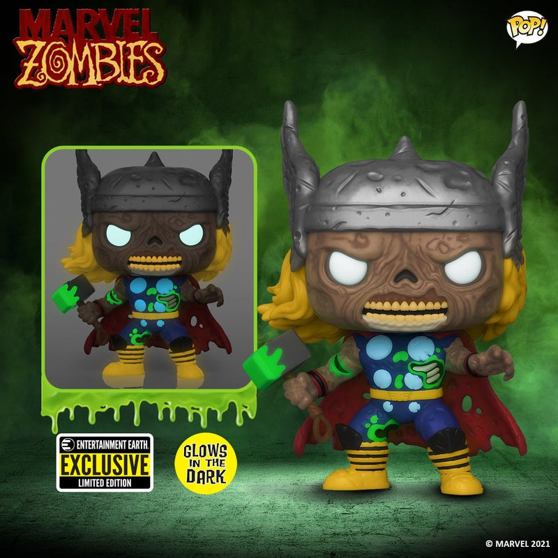 Funko POP! Marvel Zombies Zombie Thor Glow-in-the-Dark 3.75" Figure (