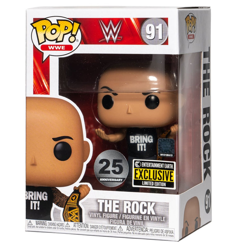 Funko POP! WWE The Rock 3.75" Entertainment Earth Exclusive Vinyl Figure (