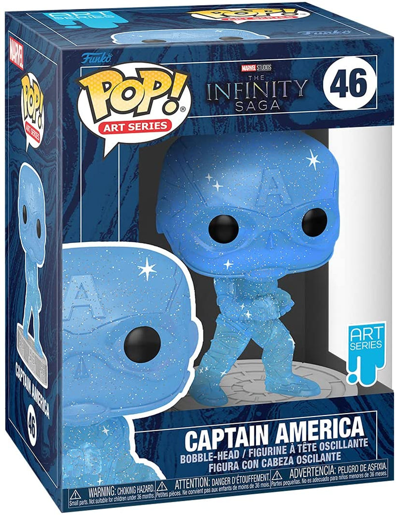 Funko POP! Art Series Infinity Saga Captain America 3.75" Figure w/ Protector