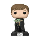 Funko POP! Star Wars The Mandalorian Luke Skywalker with Grogu Figure (