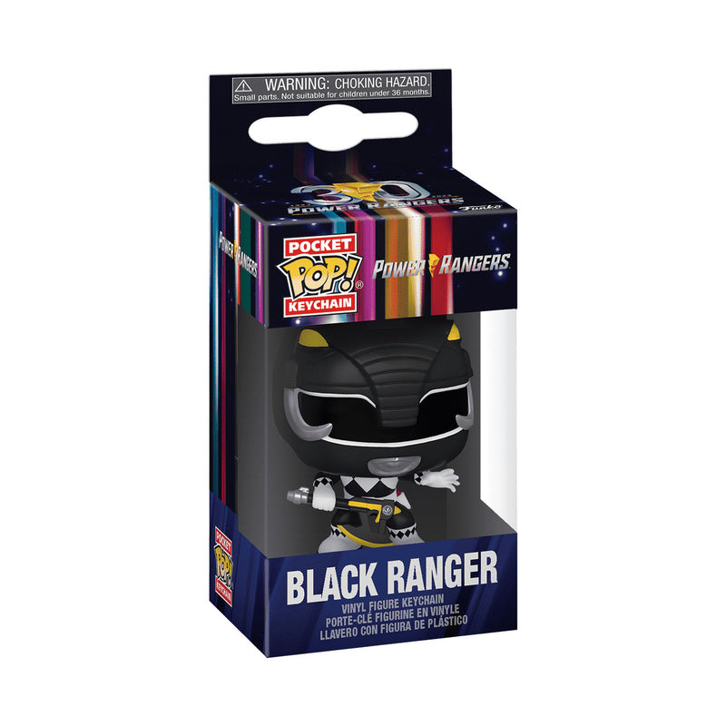 Funko POP! Power Rangers 30th Anniversary Black Ranger 1.5" Pocket Keychain