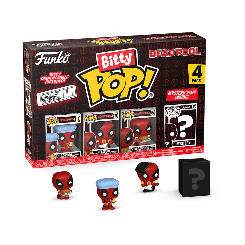 Funko POP! Bitty Deadpool, Bathtime 4-Pack, Series 2