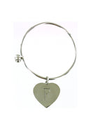 Ganz Alphabet Metal Ring and Heart Charm Key Ring, F