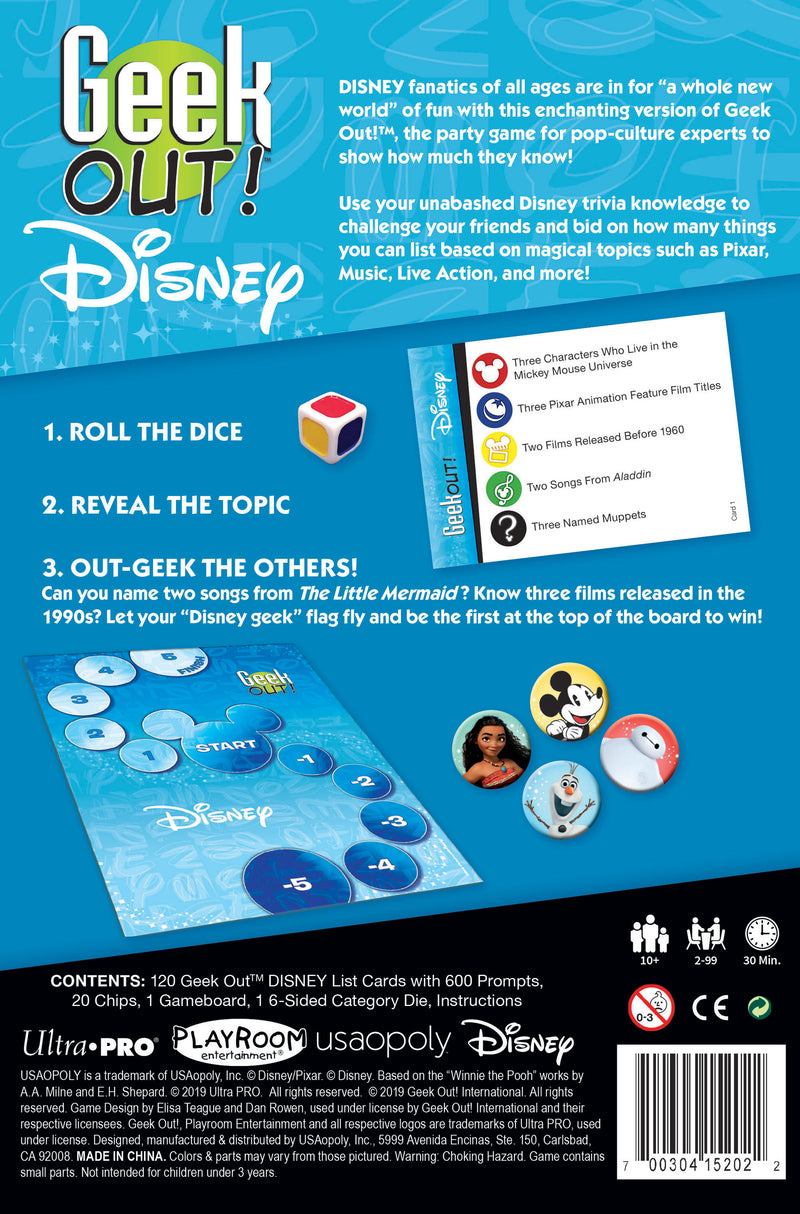 Geek Out! Disney Trivia Party Game
