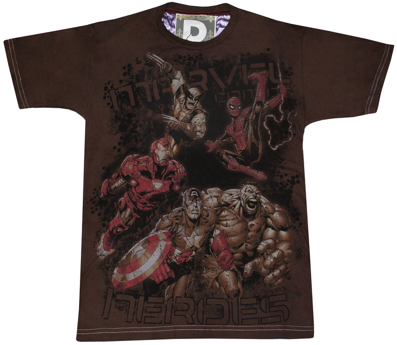 Marvel Comics Hero Attack Men's Slim Fit T-Shirt