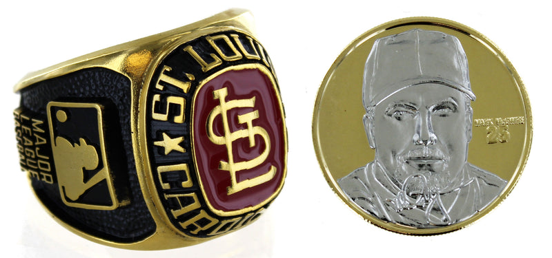 Mark McGwire 24K Gold Overlay Coin & Oversized Ring Set